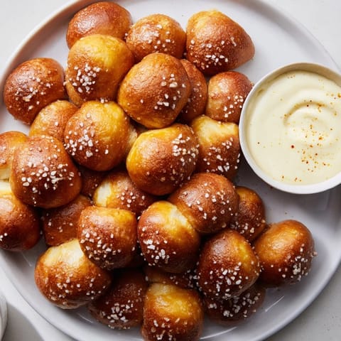Pretzel Bites with Cheese Dip