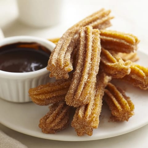 Warm churros fresh from the fryer, boasting a perfect crinkle and delicious cinnamon sugar coating.