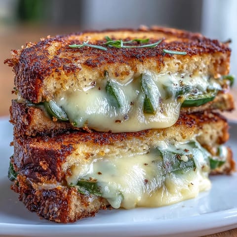 Golden brown Jalapeño Havarti grilled cheese with melted cheese oozing out.