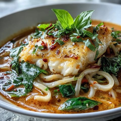 Poached Cod With Coconut Broth
