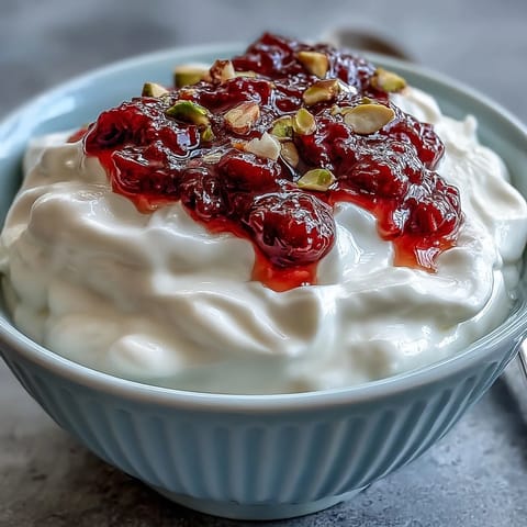 Fresh Strawberry Compote Yogurt