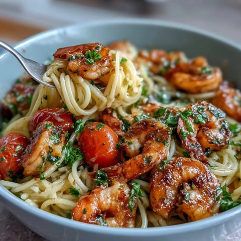 Garlic Shrimp Angel Hair