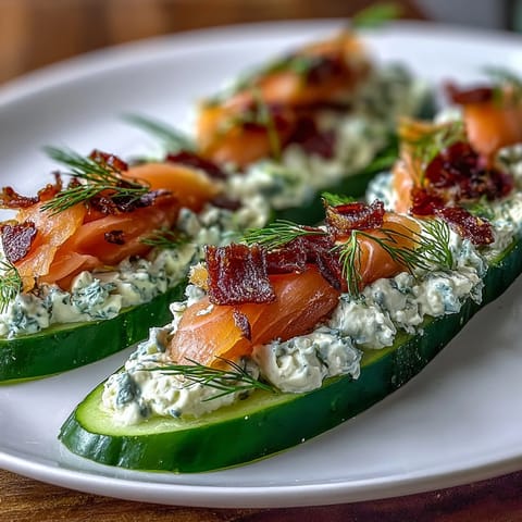 Cucumber Bites Smoked Salmon