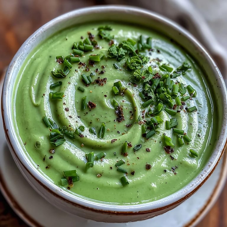 A close-up of velvety Creamy Broccoli Soup served with crusty bread and croutons, perfect for an easy weeknight dinner.
