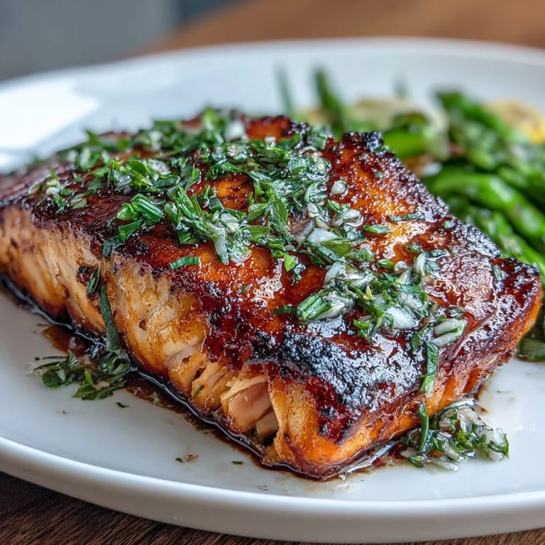 Elegant baked salmon and vibrant green asparagus make a perfect, healthy weeknight meal.