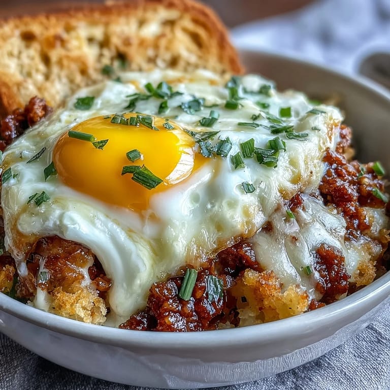 Savory casserole layered with potatoes, sausage, and colorful bell peppers, baked until golden and bubbling for a satisfying brunch.