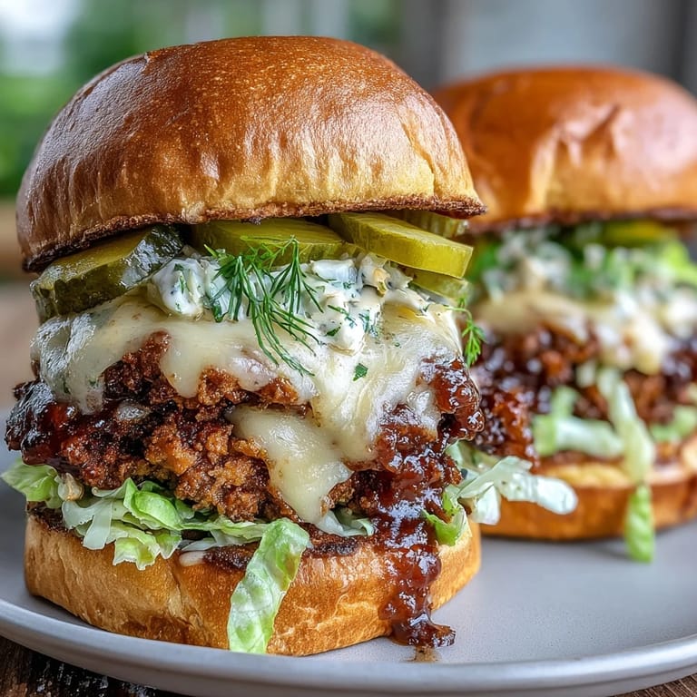 Juicy smash burger sliders loaded with cheese and secret sauce, ready for grilling.