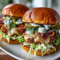 Crispy-edged Memorial Day BBQ smash burger sliders layered with tangy secret sauce.